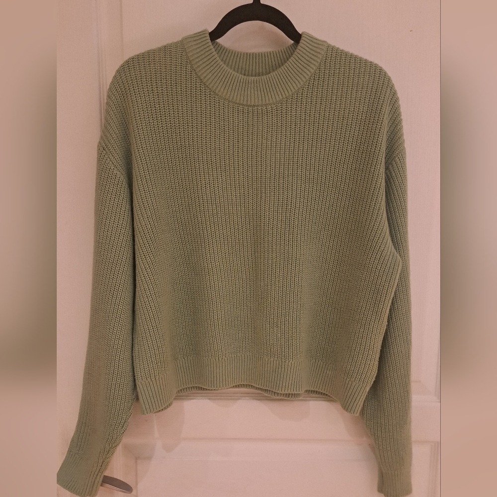 H&M Sage Green Crew Neck Sweater